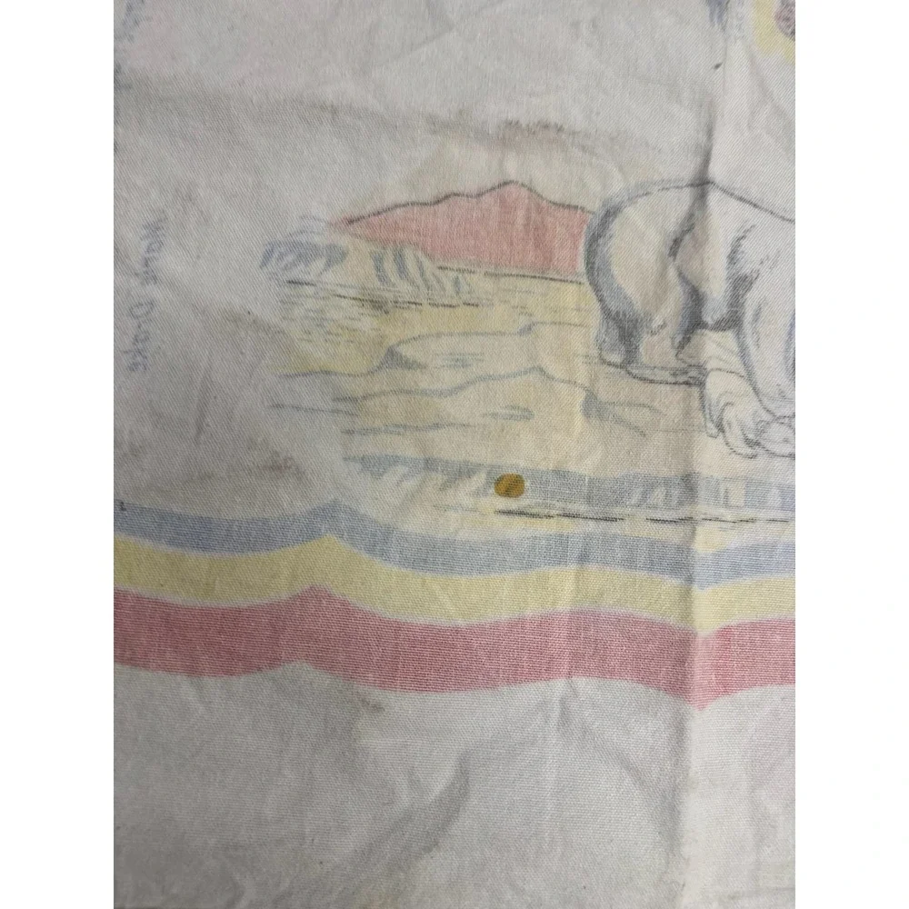 Vintage‎ Alaska 49th State Map Souvenir Tablecloth Large Linen Wall Art Decor
